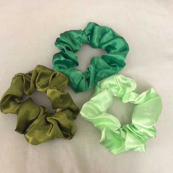 Satin Hair Scrunchies-Set of 3- mix color as photo - Picture 5 of 7